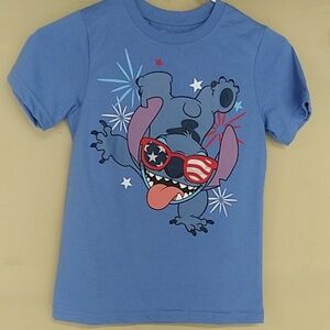 Disney Stitch T-Shirt Patriotic 4th of July Theme Size Youth Kids Small 6-8